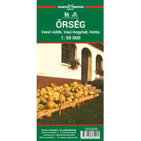 Szarvas András Őrség turista térkép Szarvas A. 1:50 000 Őrség Vend-vidék Vasi-hegyhát Hetés turistatérkép, kerékpáros térkép 2023