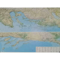 Freytag &amp; Berndt Horvátország falitérkép, Horvátország tengerpart térkép 120x80 cm