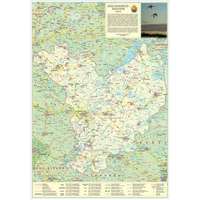 Stiefel Jász-Nagykun-Szolnok megye - vármegye térkép fémléces, fóliázott falitérkép Stiefel 70 x 100 cm