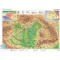 Stiefel Kárpát-Medence falitérkép faléces, fóliás 100x70 cm Kárpát-Medence domborzata térkép