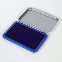 Kis bélyegzőpárna igazolófüzethez, Kisméretű bélyegző párna 11x7 cm - kék tintás