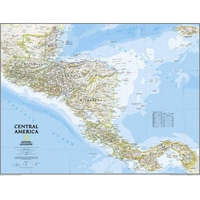 National Geographic Közép-Amerika falitérkép ország színezéssel National Geographic Közép-Amerika térkép 1:2 541 000 74x56 cm