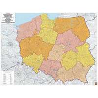 Freytag &amp; Berndt Lengyelország postai irányítószámos térkép műanyaghengerben térkép 1:700 000 térkép (95 x 112 cm) Freytag térkép PLK PL P