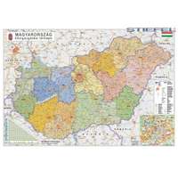 Stiefel Magyarország közigazgatása fémléces falitérkép Stiefel 1:550 000 100x70 cm (2024)