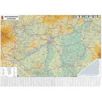 Stiefel Magyarország közlekedése falitérkép fémléces Stiefel 1:550 000 100x70 cm