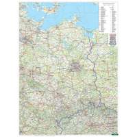 Freytag &amp; Berndt AK 0222 P Kelet-Németország falitérkép íves földrajzi falitérkép Freytag 1:500 000