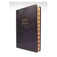 Regiszteres nagy Biblia BARNA bőrhatású - Károli Gáspár Biblia díszdobozban 16,7 x 24,7 cm