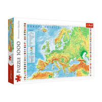 Trefl Európa térkép puzzle, Trefl 10605 Európa puzzle 1000 db-os Európa domborzata puzzle 68 x 48 cm