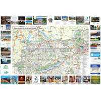 Stiefel Észak-Dunántúl térkép, Észak Dunántúl turisztikai térképe, fémléces, fóliás falitérkép 100x70 cm