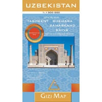 Gizi Map Üzbegisztán térkép Gizi Map, Uzbekistan térkép Geographical 1:1 300 000 2020 Tashkent térkép