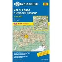 Tabacco 06. Val di Fassa - Marmolada - Catinaccio, Rosengarten Dolomitok turista térkép Tabacco 1: 25 000 Tab 2506