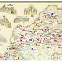 Paulus Várak a történelmi Magyarországon falitérkép Paulus 1:1 000 000 100x66 cm / hajtott térképből fóliázva /