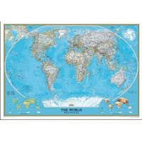 National Geographic Világ országai térkép, falitérkép papírposzter National Geographic 175x122 1: 24 031 000