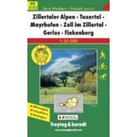 Freytag &amp; Berndt WK 5152 Zillertaler Alpen, Tuxertal, Mayrhofen, Zell i. Zillertal, Gerlos, Finkenberg turistatérkép 1:35 000