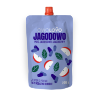 Owolovo Owolovo kék áfonyás gyümölcspüré 200 g - GMO mentes, tartósítószer mentes, hozzáadott cukor nélkül