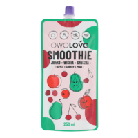 Owolovo Owolovo alma-meggy-körte smoothie 250 ml - tartósítószer mentes, hozzáadott cukor nélkül