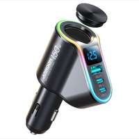 JOYROOM Joyroom JR-CL21 2xPD+QC 3.0 150W RGB Led Autós Töltőfej- Fekete