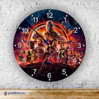 Time4Gift Bosszúállók karakterek logó kör alakú falióra