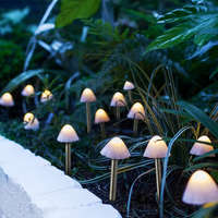 Garden of eden LED-es szolár lámpa - 12 db mini gomba - melegfehér - 24 cm x 4 m 11243