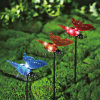 Garden of Eden Szolár lámpa - leszúrható / függeszthető - pillangó - többféle - 12 x 6 x 21,5 cm - 4 LED