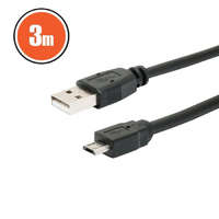 Delight USB kábel 2.0 A dugó - B dugó (micro) 3m