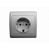 Anco Olympic földelt 1-es dugalj kerettel antracit