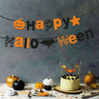  Halloween-i papír girland - "Happy Halloween" felirat - 3,5 m