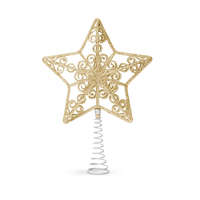 Family Karácsonyfa csúcsdísz - csillag alakú - 20 x 15 cm - arany