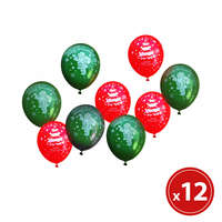 Family Lufi szett - piros-zöld, karácsonyi motívumokkal - 12 db / csomag