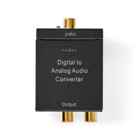 Nedis Digital Audio Converter | 1 irányú | Csatlakozó bemenet: 1x Digital RCA / 1x TosLink | Csatlakozó kimenet: 1x (2x RCA) / 1x 3.5mm | Automatikus | Integrált erősítő | Fekete