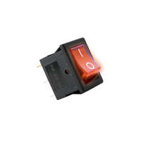  Home AKV 01 világítós billenőkapcsoló, 1 áramkör - 2 állás, 12 V, piros, szögletes