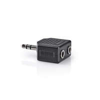 Nedis Sztereó audio adapter | 3.5 mm Dugasz | 2 db 3.5 mm-es Aljzat | Nikkelezett | Egyenes | ABS | Fekete | 1 db | Doboz