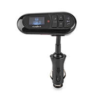 Nedis Car Audio FM Transmitter | Hattyúnyak | Kéz nélküli hívás | 0.4 " | LCD Képernyő | Bluetooth® | 5.0 V DC / 0.5 A | Google Assistant / Siri | Fekete