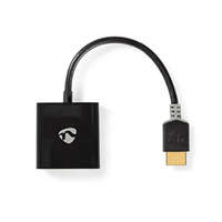 Nedis HDMI™ adapter | HDMI™ Csatlakozó | USB Micro-B Aljzat / VGA Aljzat / 3.5 mm Aljzat | Aranyozott | Egyenes | PVC | Antracit | 1 db | Doboz