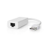 Nedis USB hálózati adapter | USB 2.0 | 100 Mbps | USB-A Dugasz | RJ45 Aljzat | 0.20 m | Kerek | Aranyozott / Nikkelezett | Tiszta Réz | Fehér | Doboz