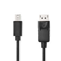 Nedis Mini DisplayPort kábel | DisplayPort 1.2 | Mini DisplayPort Dugasz | DisplayPort Dugasz | 21.6 Gbps | Nikkelezett | 1.00 m | Kerek | PVC | Fekete | Label