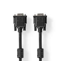 Nedis VGA kábel | VGA Dugasz | VGA Dugasz | Nikkelezett | Maximális felbontás: 1280x768 | 3.00 m | Kerek | ABS | Fekete | Label