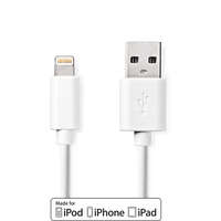 Nedis Lightning Kábel | USB 2.0 | Apple Lightning, 8 Pólusú | USB-A Dugasz | 480 Mbps | Nikkelezett | 1.00 m | Kerek | PVC | Fehér | Boríték