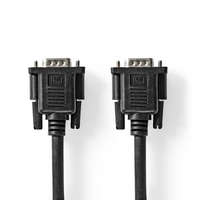 Nedis VGA kábel | VGA Dugasz | VGA Aljzat | Nikkelezett | Maximális felbontás: 1280x800 | 2.00 m | Kerek | ABS | Fekete | Műanyag Zacskó