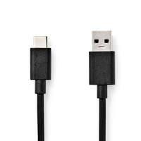 Nedis USB kábel | USB 3.2 Gen 1 | USB-A Dugasz | USB-C™ Dugasz | 5 Gbps | Nikkelezett | 1.00 m | Kerek | PVC | Fekete | Boríték