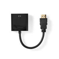 Nedis HDMI™ kábel | HDMI™ Csatlakozó | VGA Aljzat | 1080p | Nikkelezett | 0.20 m | Egyenes | PVC | Fekete | Papírfüles