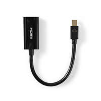 Nedis Mini DisplayPort kábel | DisplayPort 1.2 | Mini DisplayPort Dugasz | HDMI™ Kimenet | 21.6 Gbps | Nikkelezett | 0.20 m | Kerek | PVC | Fekete | Papírfüles