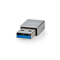 Nedis USB-A Adapter | USB 3.2 Gen 1 | USB-A Dugasz | USB-C™ Aljzat | 5 Gbps | Nikkelezett | Ezüst | Fedődoboz