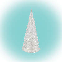 Home CDM 12 LED-es fenyőfa asztali dísz, 12cm, 3D akril dekoráció