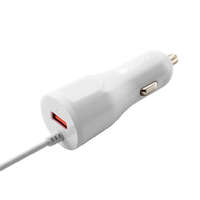 Somogyi Elektronic CANYON CNE-CCA033W autós töltő, Lightning kábellel, 1db USB port, 12-24 V