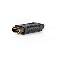 Nedis HDMI™ adapter | HDMI™ Aljzat | HDMI™ Aljzat | Aranyozott | Egyenes | ABS | Fekete | 1 db | Doboz
