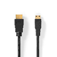 Nedis Nagy Sebességű HDMI ™ kábel Ethernet | HDMI™ Csatlakozó | HDMI™ Mini Csatlakozó | 4K@30Hz | 10.2 Gbps | 1.50 m | Kerek | PVC | Fekete | Műanyag Zacskó