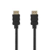 Nedis Nagy Sebességű HDMI ™ kábel Ethernet | HDMI™ Csatlakozó | HDMI™ Csatlakozó | 4K@30Hz | ARC | 10.2 Gbps | 0.50 m | Kerek | PVC | Fekete | Papírfüles