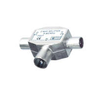 Somogyi Elektronic Home FS 27 koax elosztó, 1 dugó, 2 aljzat, T" alak"