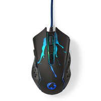 Nedis Gaming Mouse | Vezetékes | DPI: 1200 / 1800 / 2400 / 3600 dpi | Állítható DPI | Gombok száma: 6 | Programozható gombok | Jobbkezes | 1.50 m | LED